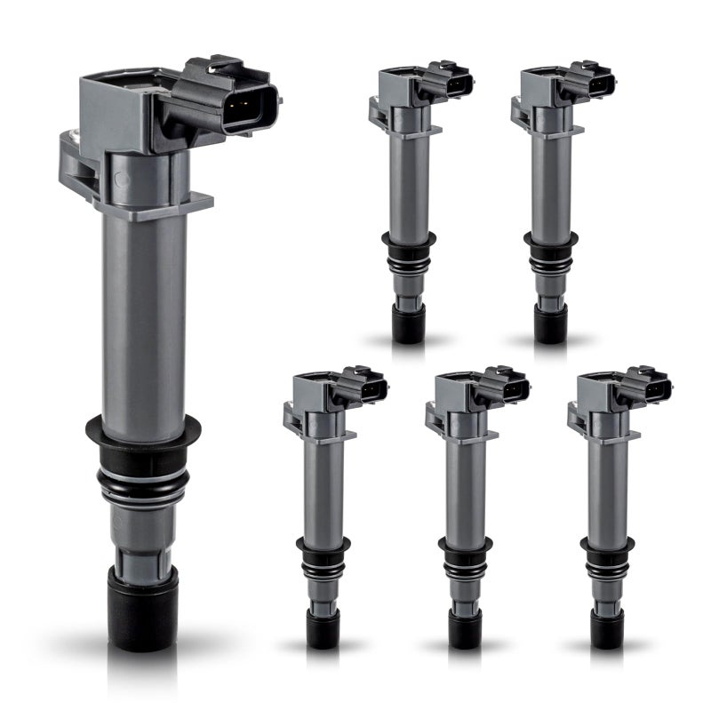 ENA Set of 6 Ignition Coil Pack Compatible with Dodge Jeep Mitsubishi Aspen Dakota Durango Ram 1500 Nitro Cherokee Commander Liberty Raider 3.7L 3.9L 4.7L V6 V8 Replacement For UF270 UF399 UF297 C1231 - Image 1